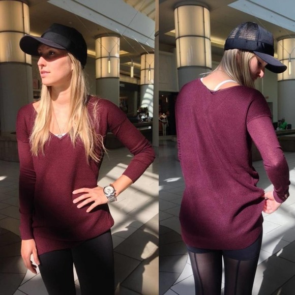 NEW Lululemon The Sweater Life Pullover in Heathered Bordeaux Drama - Picture 14 of 15